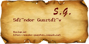 Sándor Gusztáv névjegykártya