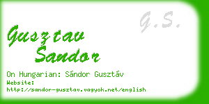 gusztav sandor business card